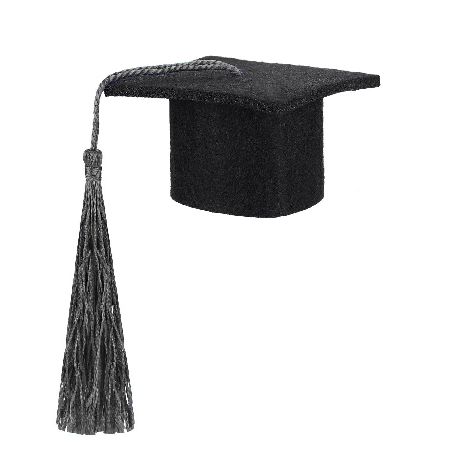 

1 шт., мини-выпускная шляпа, черная выпускная шляпа, выпускные шапки с разноцветными кисточками для выпускного вечера, бутылка для питья, Топпер, украшение стола One Size чёрный