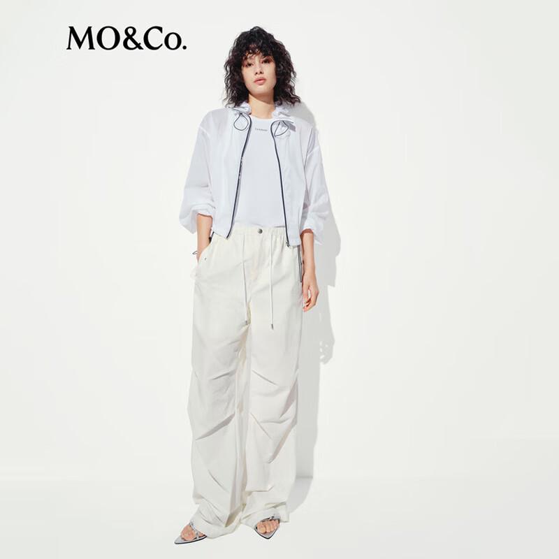 MO&Co. Women's Drawstring Parachute Cargo Pants
