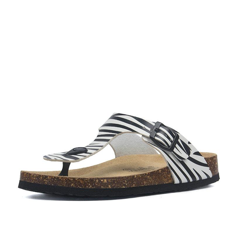 Fashion New Summer Cork Slippers Shoe Women Casual Mixed Color PU Flip Flops Holiday Beach Slides Flat With Plus Size 35-45