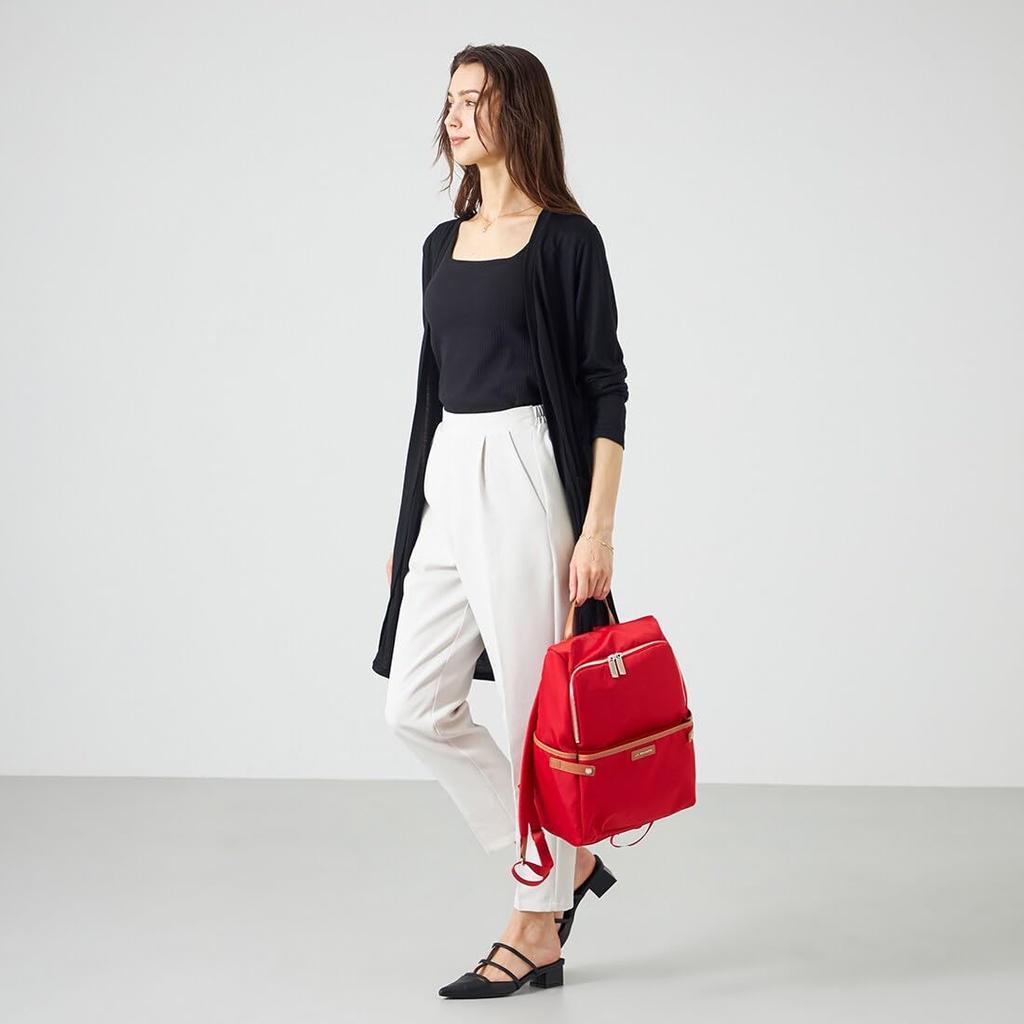 Labagagery Water-Repellent Nylon Basic Backpack B008605 Black (10)