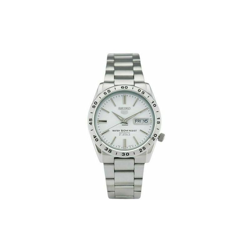 

SEIKO Sportura Feijun series 50 meters waterproof calendar luminous small three-hand date display Automatic Steel Strap men s watch white dia SNKD97K1