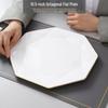 Gold Rimmed Jingdezhen Bone China Flat Plate - Elegant Ceramic Dinnerware for Home & Restaurant