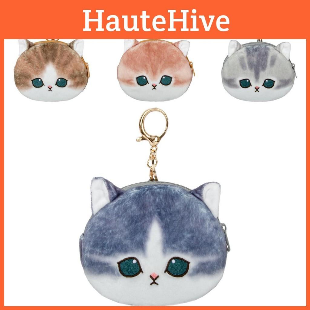 Mofusand Cartoon Shark Cat Headphone Bag Wallet Animal Pendantwith Pp Cotton