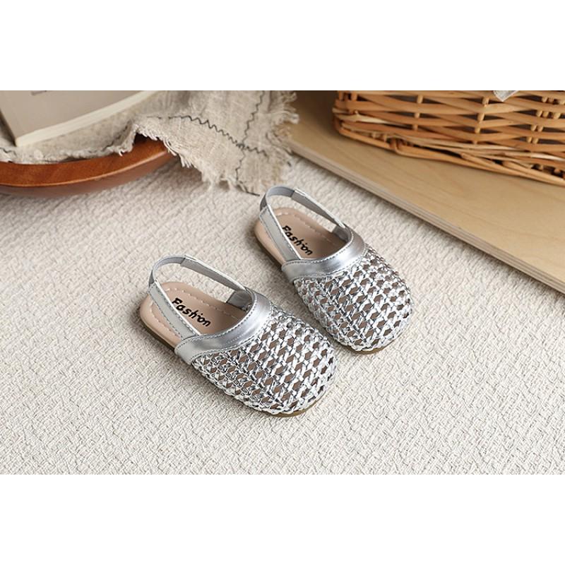 Girls Open-Toe Roman Sandals Soft Sole Slip-On Kids Shoes Beach Outdoor Daily Wear
