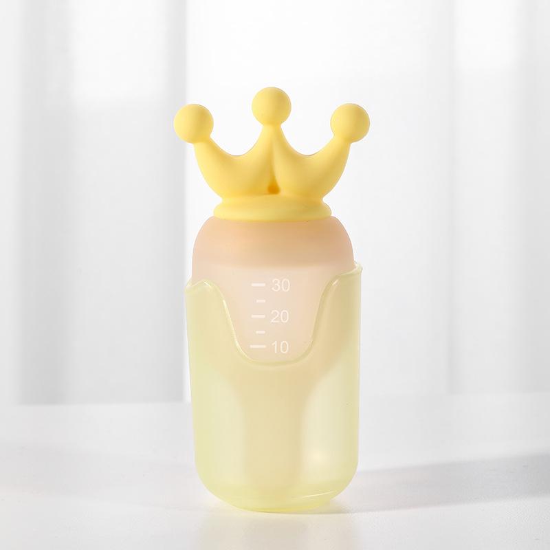 Medikamentenspender Schnuller-Flasche für Kleinkinder - Medikamentenflasche in Kronenform für das Trinktraining, Blaue Farbe, Reise, Kinderzimmer