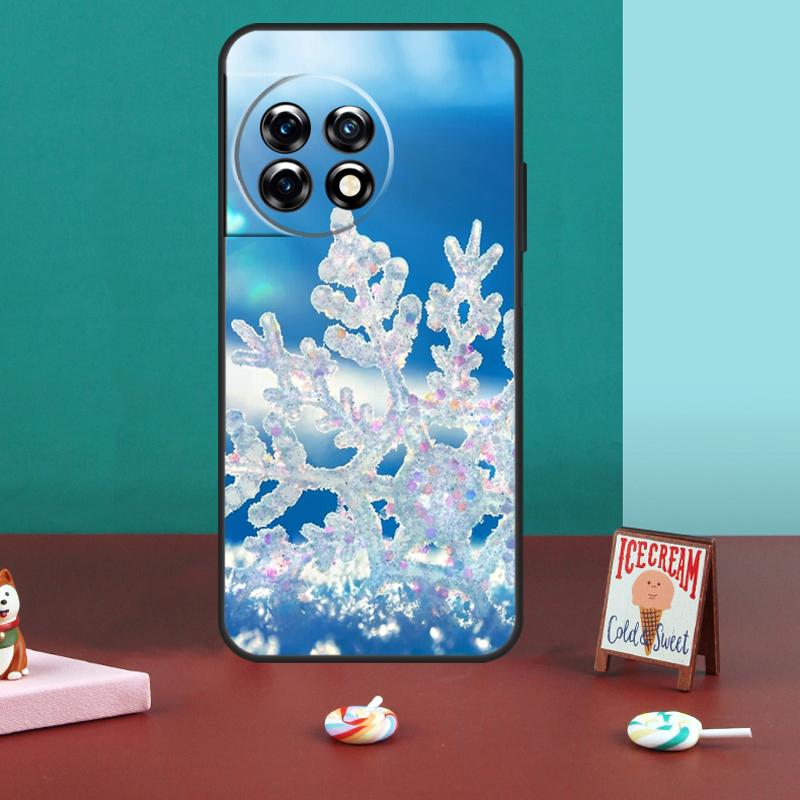Christmas Snowflakes Case For OnePlus 10T 11 8 9 10 Pro 8T 9RT 10R OnePlus Nord CE 2 3 Lite 2T N10 N20 N30 Cover