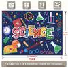 2D Colorful Science Elements Backdrop for Science Themed Party Decoration