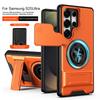 For Magsafe Magnetic Fold Holder Phone Case For Samsung S26 Ultra S24 Plus S23 FE S22 S24 Military Armor Camera Protection Cover