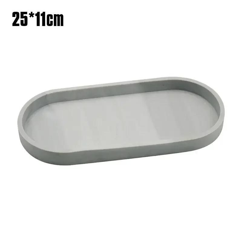 Bathroom Tray Countertop Silicone Vanity Tray Cosmetic Perfume Organizer Tray Vanity Sink Tray Key Accessories Tray New