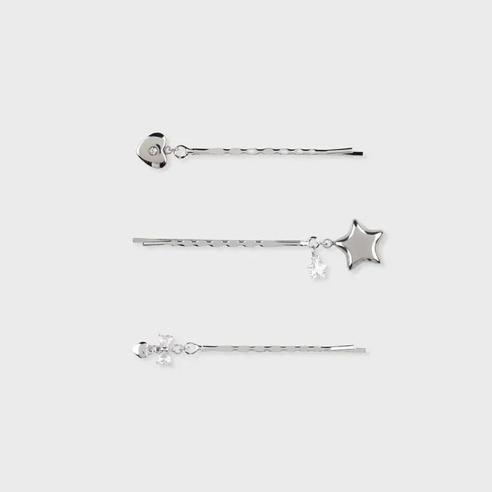 mini charm hair pin set