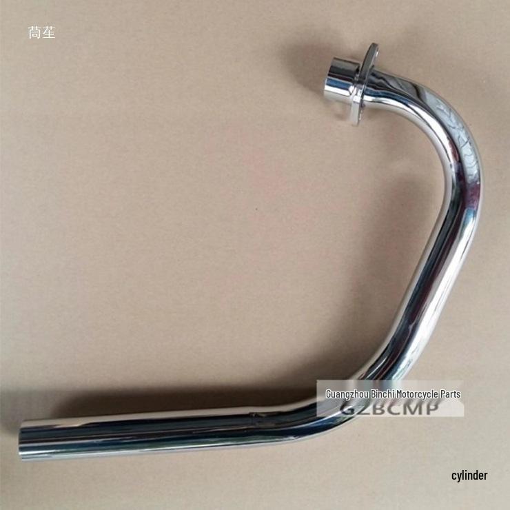 Retro-Style Front Section Exhaust Pipe for CG125 with Accessories