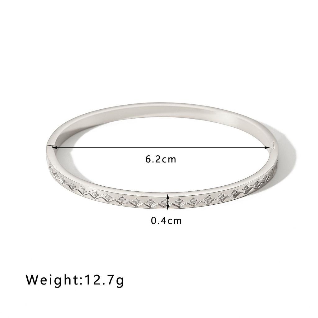 Stainless Steel Bangle Gold Color Sleek Openable Bracelets For Women 4mm 6mm Hand Accessory