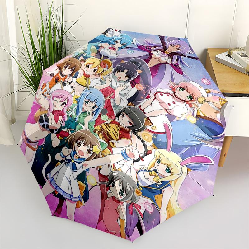

1pc Anime Characters Outdoor Umbrella - Automatic Opening/Closing - Portable 3-Fold Design - 8-Rib Iron Frame - Perfect Gift for Fans, Travelers,