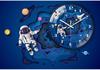 25cm Space Walk Retro Wall Clock - Creative Living Room Quartz Design