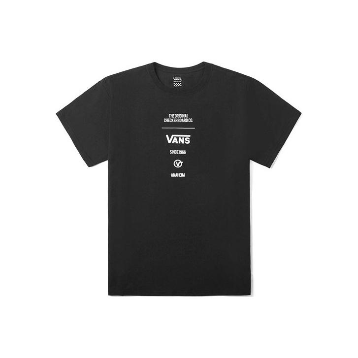 Vans Letter Logo Printed Short Sleeve T-Shirt Women tops Black VN0A4BRSBLK M