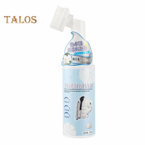 

200 мл средство для сухой чистки пуховой куртки с щеткой, не требующей стирки, мягкий растительный экстракт, многофункциональное моющее средство для пуховой одежды, пена-мусс для удаления пятен синий