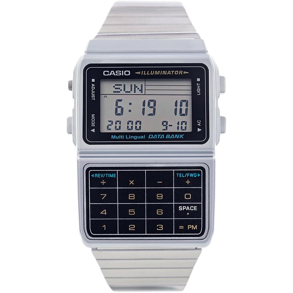 CASIO CASIO DATA BANK DATA BANK Унисекс часы DBC-611-1DF Серебристый Зарубежная модель [Часы] Реимпортировано