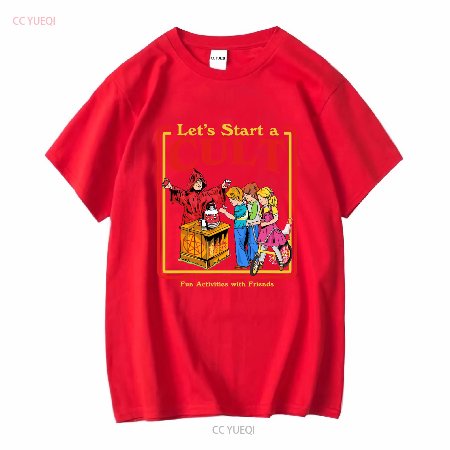 Lets Start a Cult Funy Activities With Friends T Shirt Vintage Horror Halloween Sh vintage Washed Unisex Soft Comfortable S