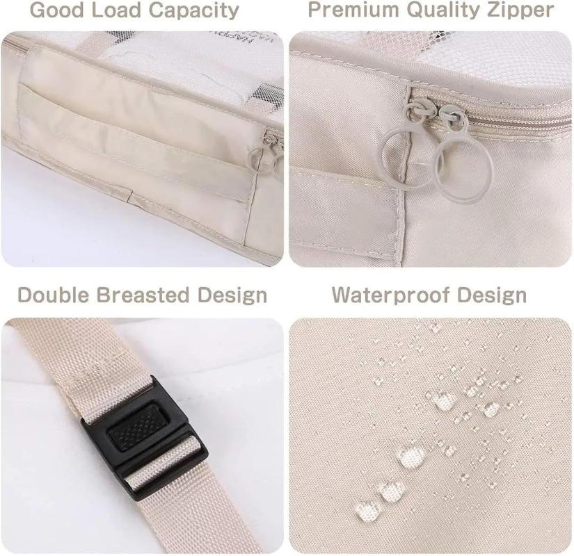 7-piece Set Travel Bag Organizer Clothes Luggage Travel Organizer Blanket Shoes Organizers Bag Suitcase Pouch Packing Cubes