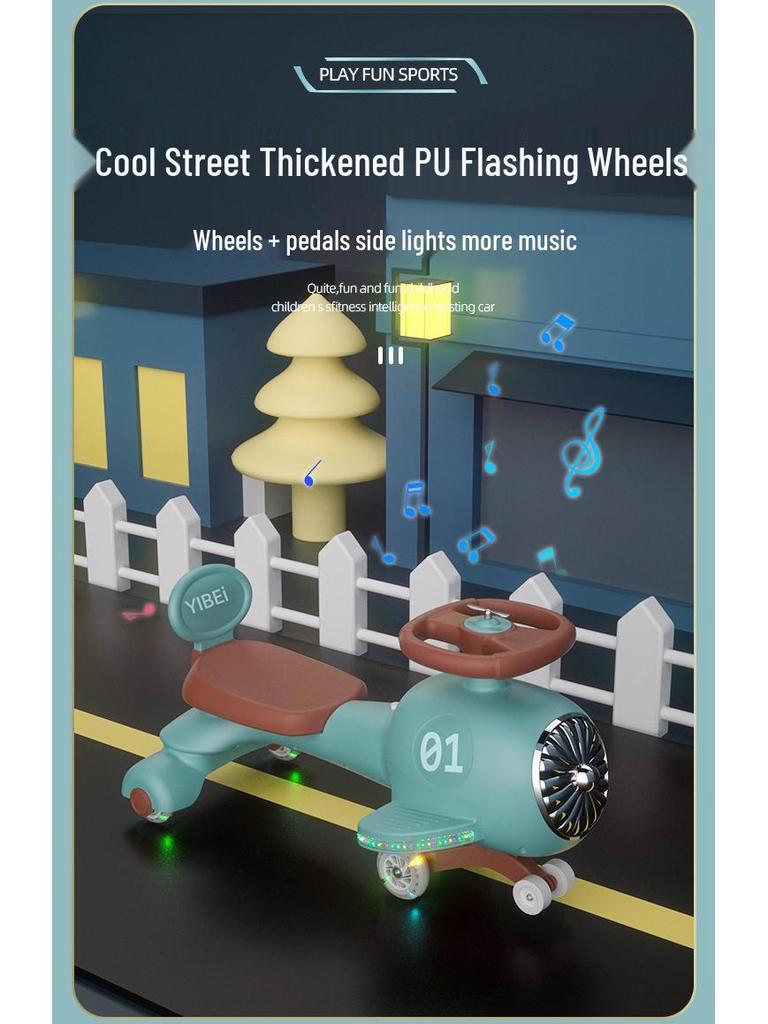 Children's Twist Car: Safe, Anti-Rollover Ride-On Toy for Boys, Girls, and Adults