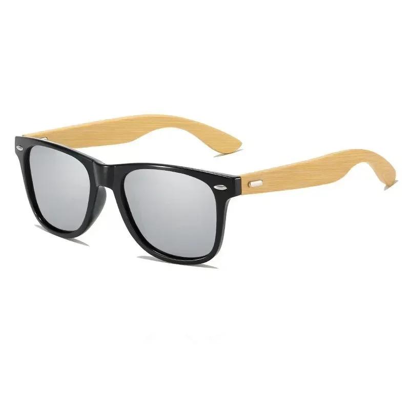 Plastics Wood Bamboo Polarized Sunglasses Men Women Classic Fashion UV400 Vintage Driving Sun Glasses Black Fishing Eyewear
