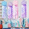 Lanternes Méduses Grandes Lanternes en Papier Méduses Suspendues avec Écailles de Sirène pour Sous la Mer Baby Shower Thème Océan Fête d'Anniversaire Sirène