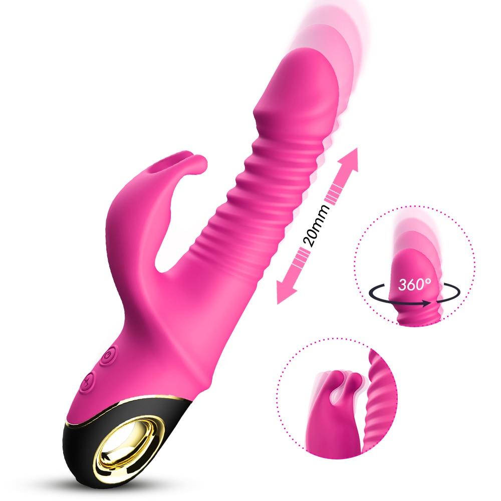 9 Vibrator Schubdildo Frauen Automatische Teleskop Rotation G-punkt Klitoris Stimulator Weibliche Masturbation Sex Spielzeug für Frau