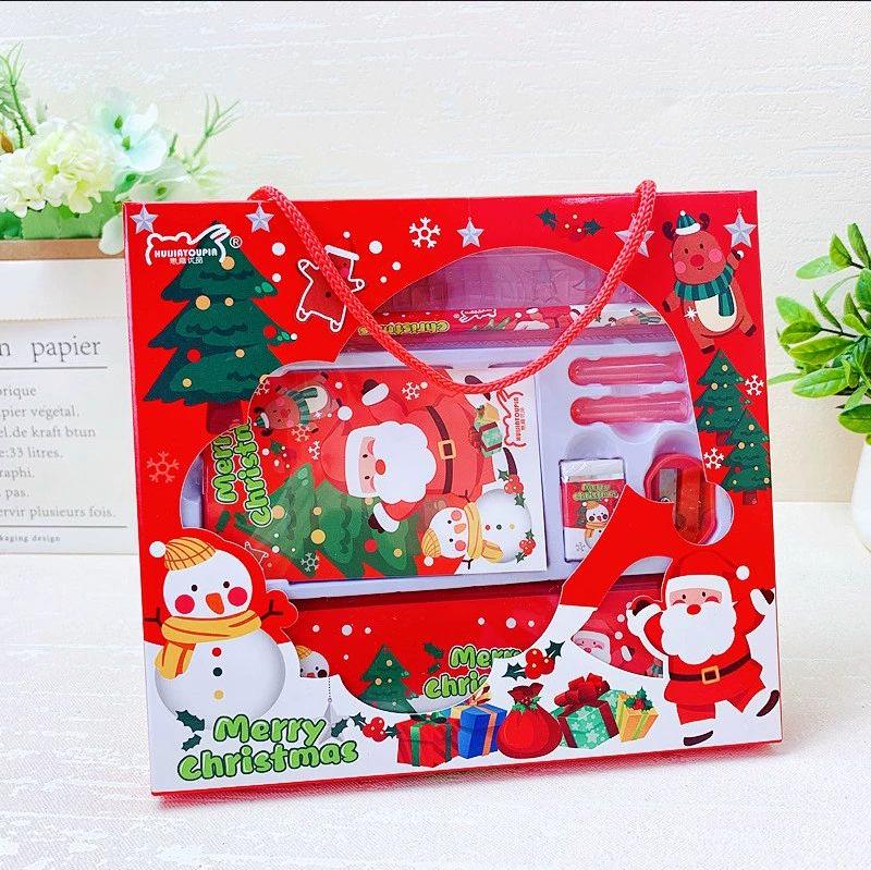 Children s Christmas Stationery Gift Set: Holiday Study Supplies with Pen Case, Jump Rope, and More