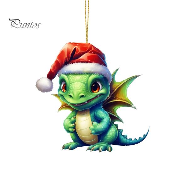 Christmas Dragon Pendant Cartoon Dragon Baby Acrylic Hanging Ornament Durable for Festive Tree Decoration