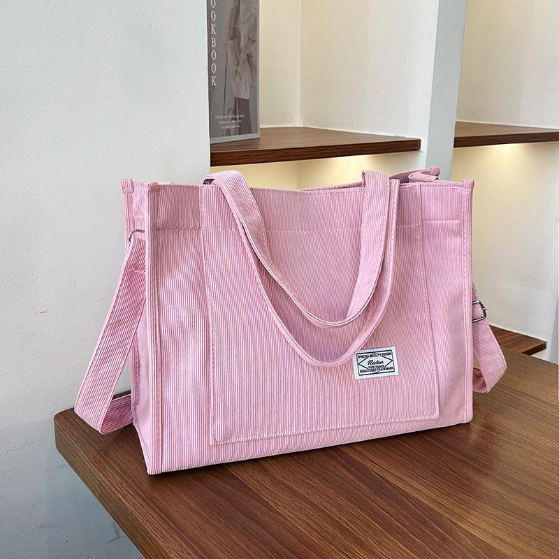 Women s bag corduroy large capacity shoulder bag  new handbag fashion simple messenger bag