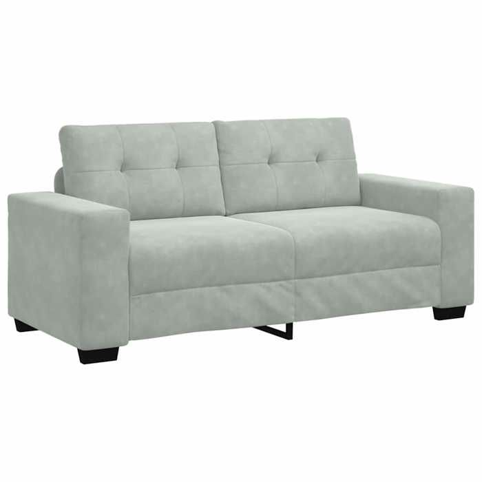 VidaXL Loveseat Sofa Light Grey 140 Cm Velvet, Two-seater Sofa, Divan, Living Room Seat, Sofa, Upholstered Sofa, 4105122