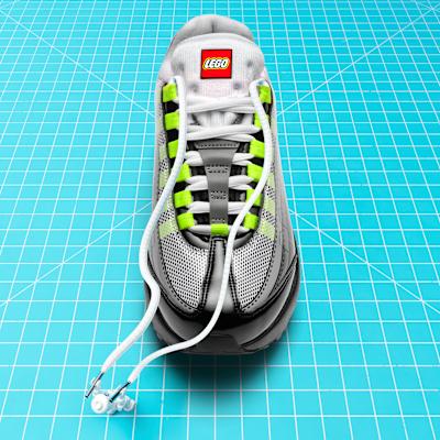 Kids' Sneakers Nike Air Max 95 LEGO Neon (PS) Black/Dark Smoke Grey/Smoke Grey/Metallic Silver