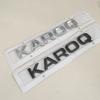 AAAIY1 1pcs 3D ABS KAROQ High Quality Silver/black Car Letter Emblem Rear Tail Trunk Decals Badge Sticker Decal Styling For