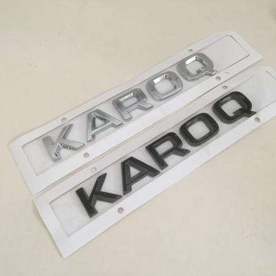 Cycr3 1pcs 3D ABS KAROQ High Quality Silver/black Car Letter Emblem Rear Tail Trunk Decals Badge Sticker Decal Styling For