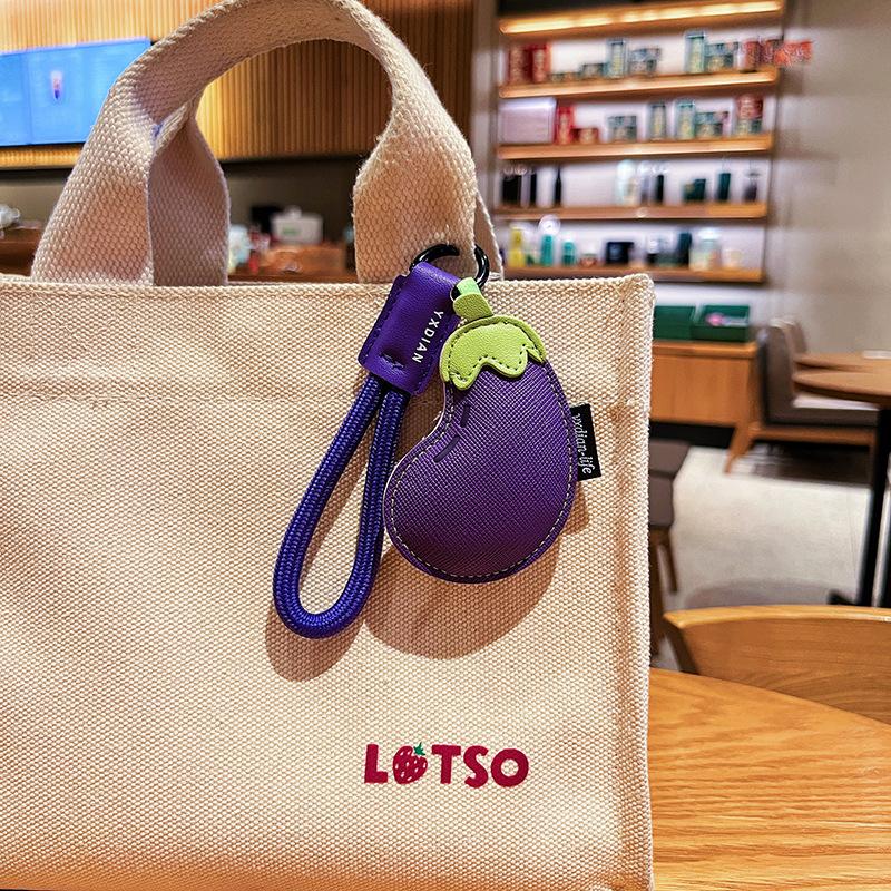 Creative Leather Fruit Cartoon Eggplant, chili, carrot Doll Exquisite Gifts Bags Hanging Accessories Bag Charm
