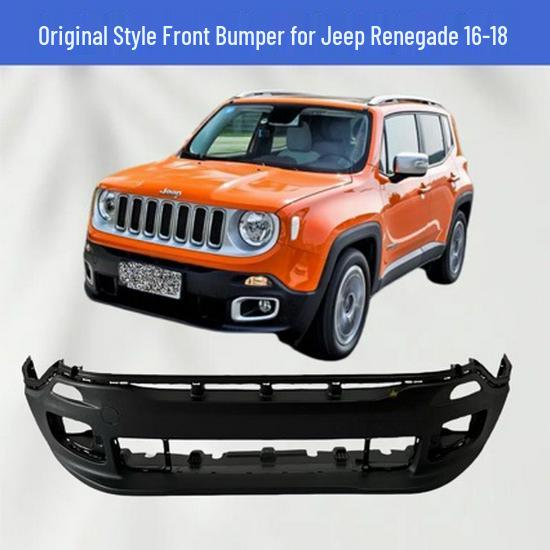 Compatible with 2016-2018 Jeep Renegade Lower Front Bumper, Original Style 2016-2018 Renegade Front Bumper (Upper Section)