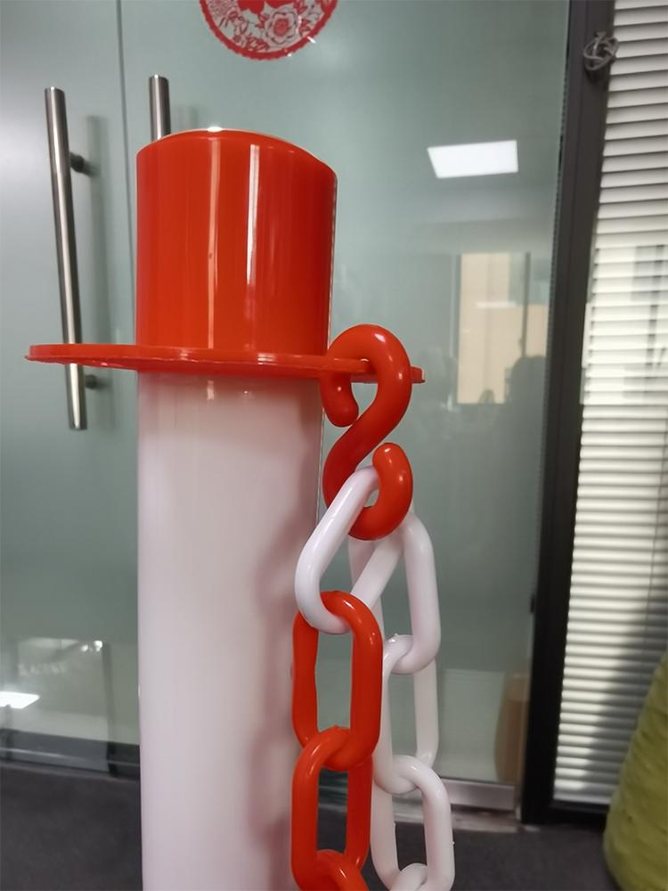 Plastic Warning Post Chain for Construction Site Fence with Isolation Barrier and Caution Tape