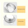 Elevated Pet Bowl Stainless Steel Raised Cat Bowl Tilted Pet Bowl with Removable Stand Cute Ears for Cats Dogs Neck