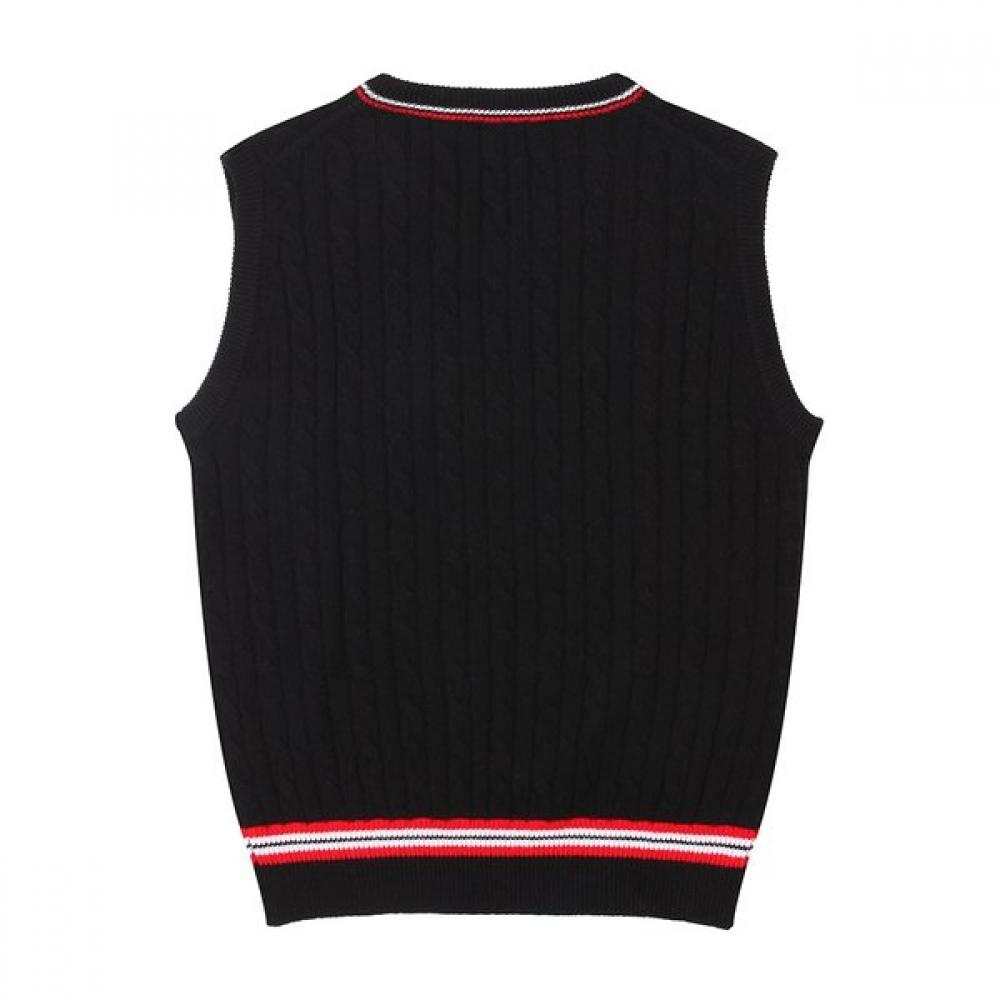 Onoff Men S V Neck Knit VeSt Of2002gb Black