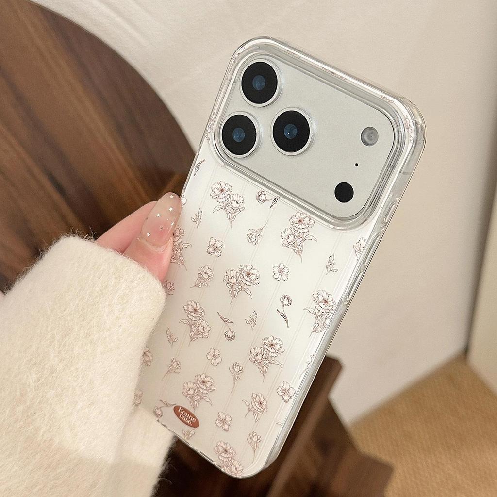 Artistic White Floral Phone Case for iPhone 16, iPhone 17, and iPhone 17 Pro Max