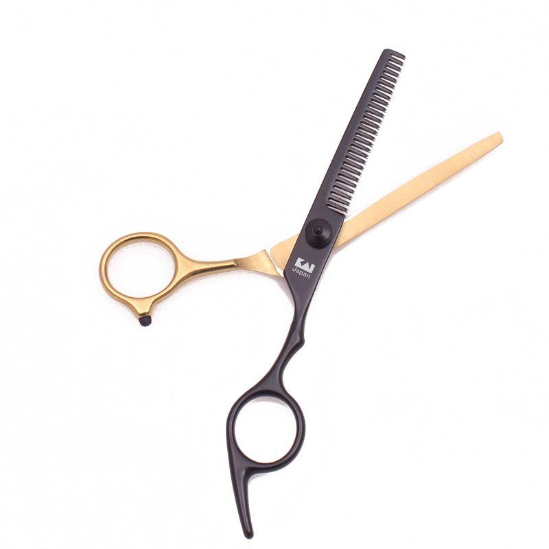 

Hairdressing Scissors Beginner 6-Inch Black Gold Straight Snips Bangs Thinning Thinning Scissors For Home Hairdressing Suit Hair Repair Tools 6 inch black gold tooth scissors