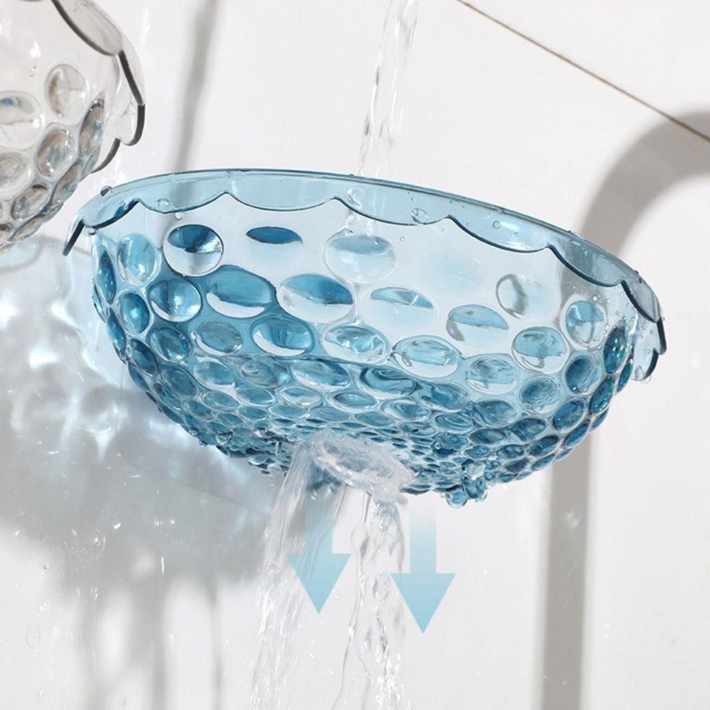 Shell Shaped No Drilling Storage Tray Soap Container Box Soap Dish Draining Rack Sponge Holder