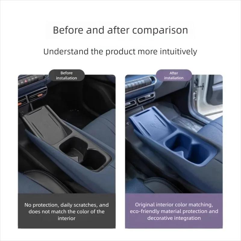 For BYD Seagull Dolphin Surf Mini Atto 1 2024 2025 2026 Wireless Charging Silicone Pad Storage Box Cup Holder Car Accessories