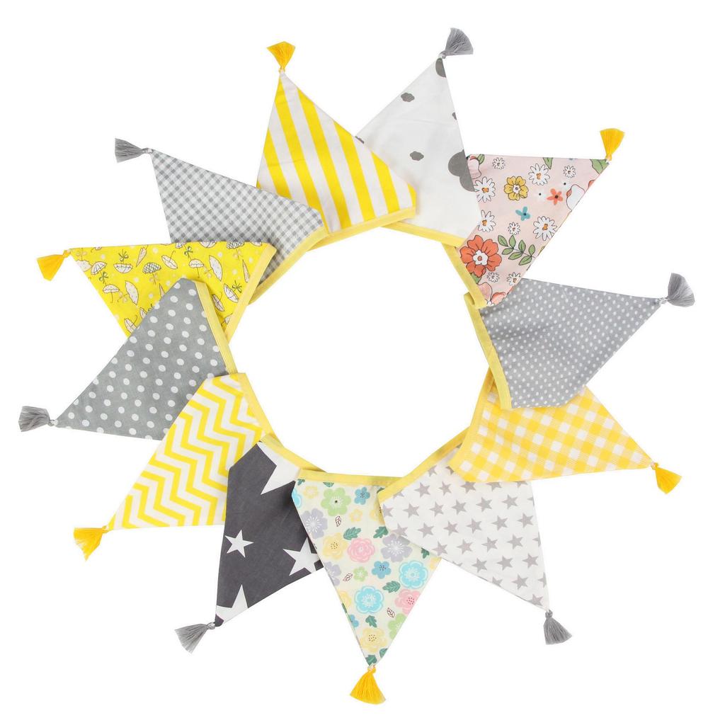 Nordic Cotton Tassel Triangle Bunting for Weddings, Photos, and Kindergartens