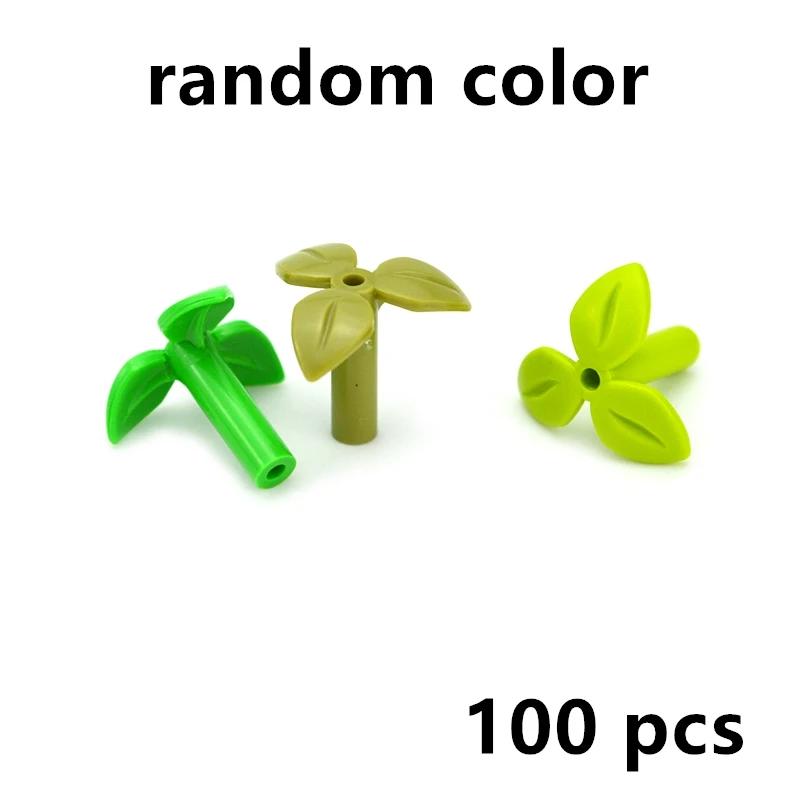 

Non-Toxic Moc Parts Clover Bricks 37695 Plant Stem With 3 Leaves And Bottom Pin City House Garden Buildings Blocks Accesories