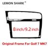 LHD MIB Radio Frame For VW Golf 7 MK7 Golf 7.5 MK7.5 Piano Black Radio Plates Decorative Frame 8/9.2 inch Screen Bezel