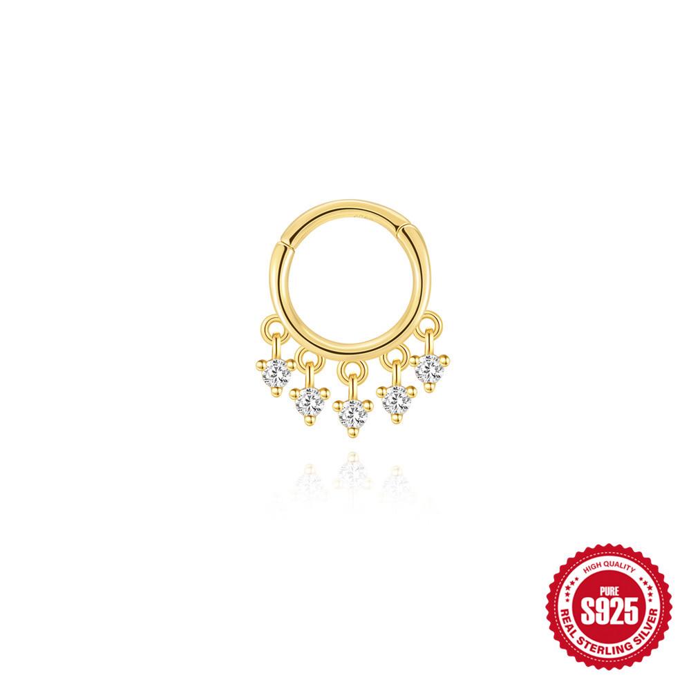 Sterling Silver Devil's Eye Star Cartilage Stud