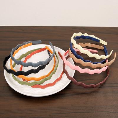 Neues einfaches Wellenmuster mattiertes Haarband für Frauen vielseitiges süßes rutschfestes Stirnband Strandurlaub Mädchen Haarschmuck