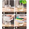 with Sponge Holder Kitchen Dish Soap Box Glass Press Type Soap Dispenser  Laundry Room