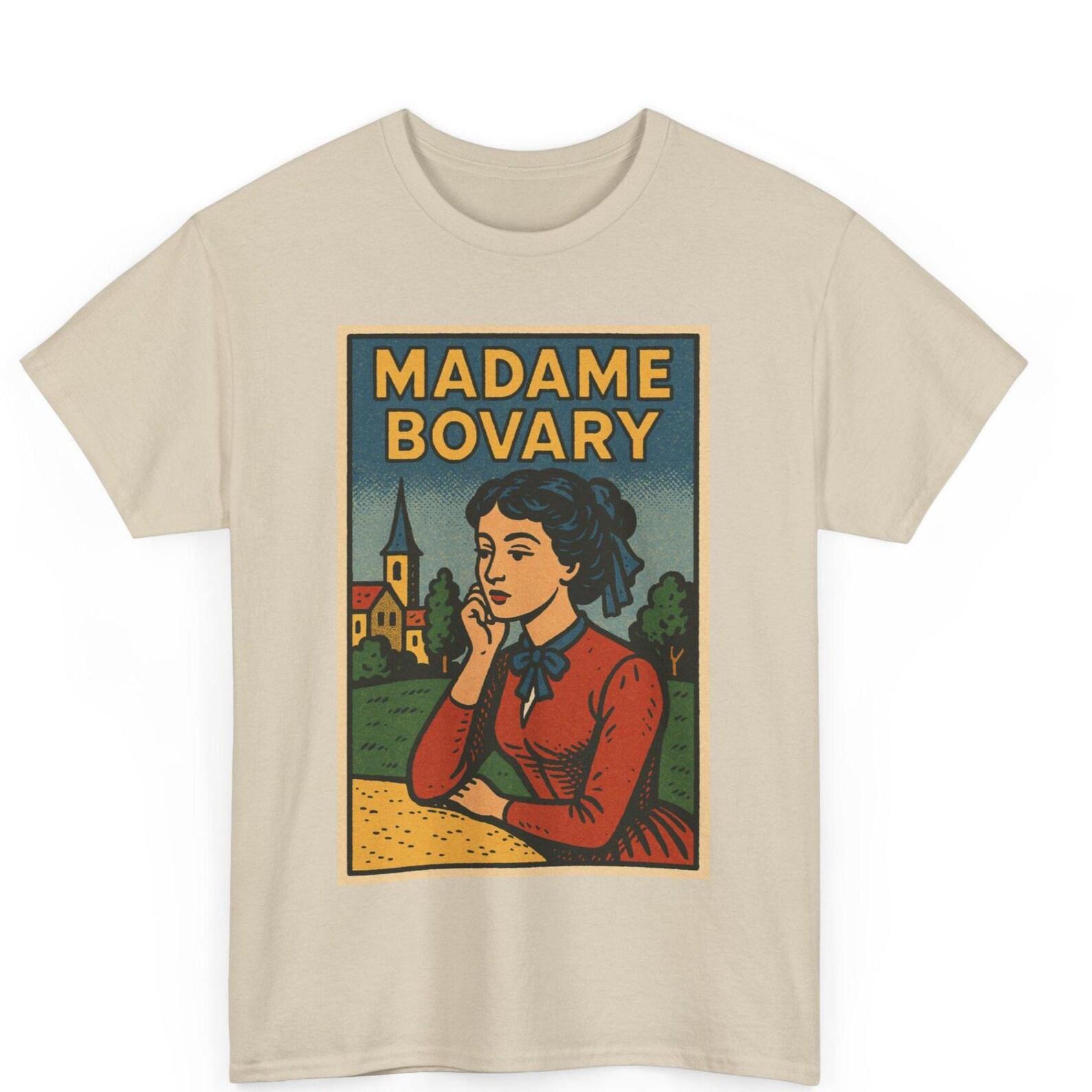 Madame Bovary Comic T-Shirt: Retro French Literature Graphic Tee M